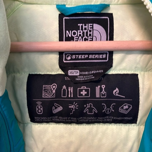 The North Face Steep Series Recco Teal Turquoise Down Ski Jacket - Picture 2 of 8